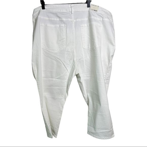 CODE BLEU Classic Straight Leg Cropped Capri White Jeans Size 22W 24W Plus NEW - Picture 6 of 14